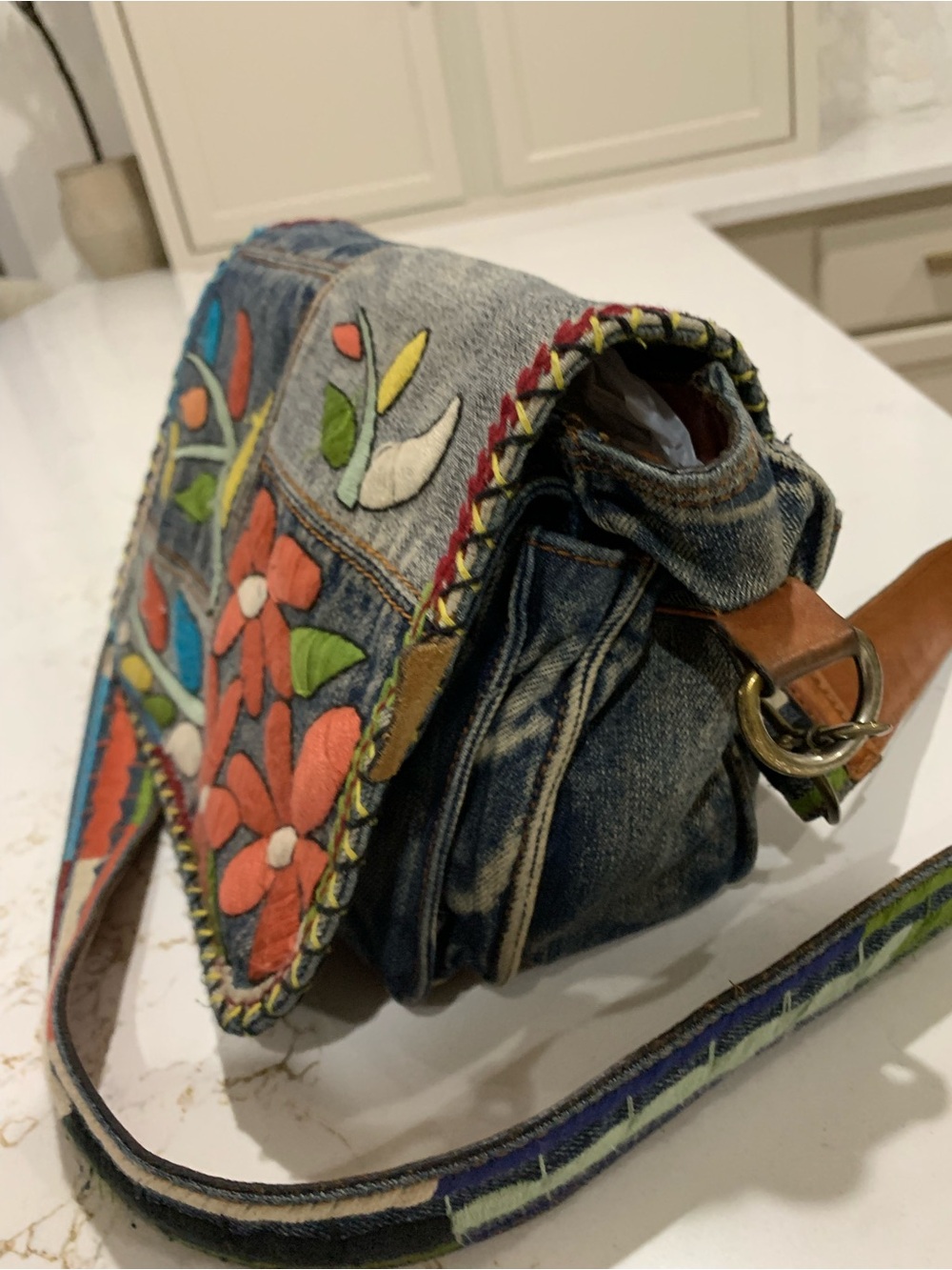 Patricia Nash Denim Floral - Multicolor
embroidered Crossbody Bag - Picture 4 of 13